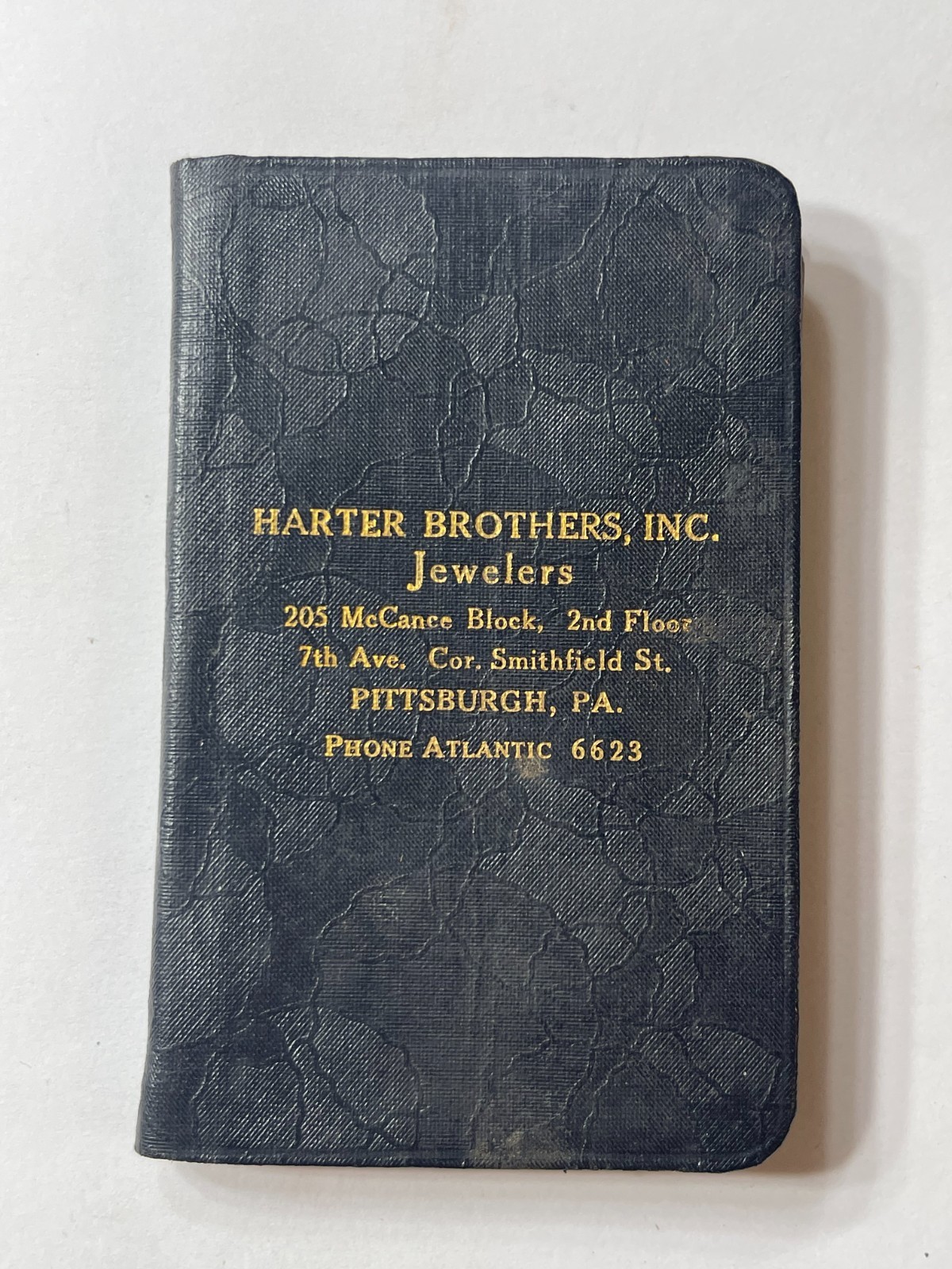 Vintage 1929 - Harter Brothers Inc. Jewelers Pocket Ledger - Pittsburgh, PA