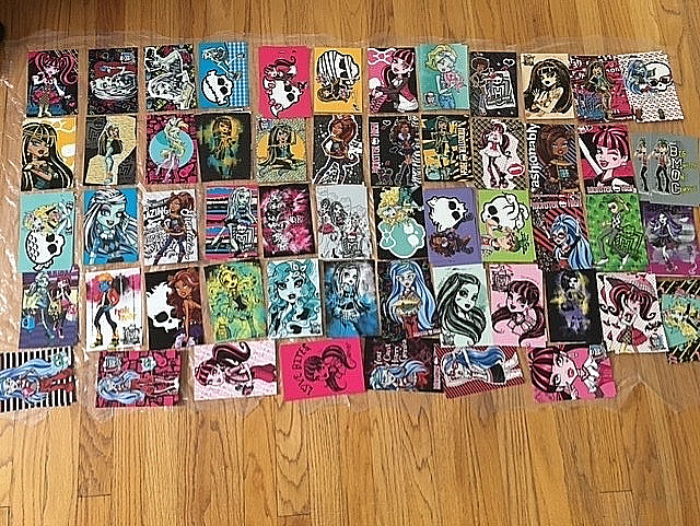 HUGE Monster High Mattel 2011 trading cards by Panini lot of 162 cards