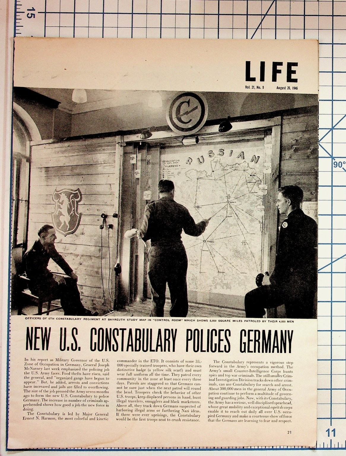 1946 LIFE Magazine US Constabulary Police Germany WWII Era Article 1946 LIFE Magazine US Constabulary Police Germany WWII Era Article