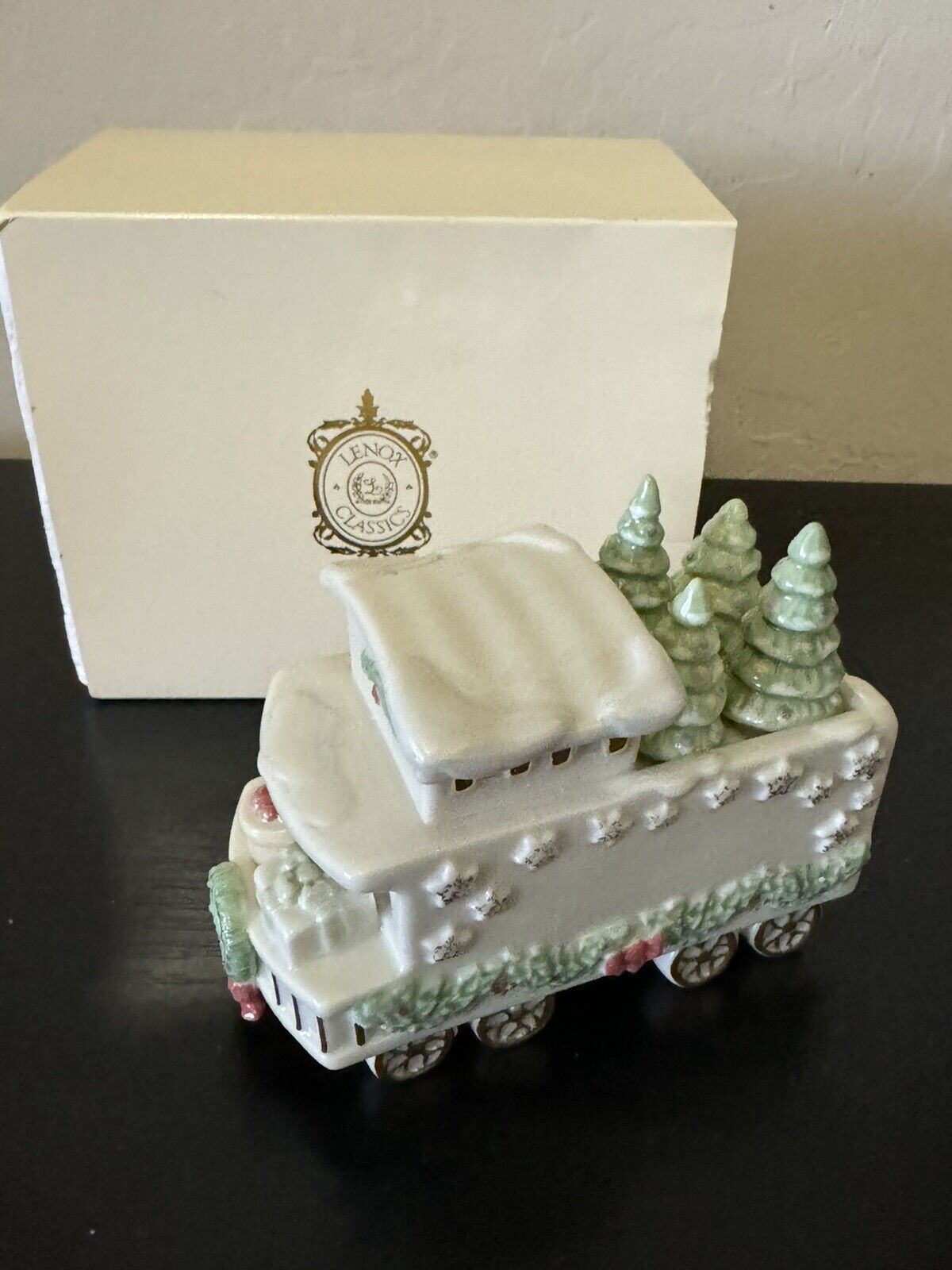 Holiday Traditions Collection by LENOX Train Caboose Carrying Christmas Trees