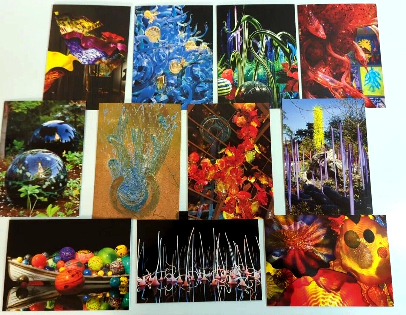 Lot 11 Dale Chihuly Glass Sculpture Notecards Envelopes  Postcards 2013 Seattle