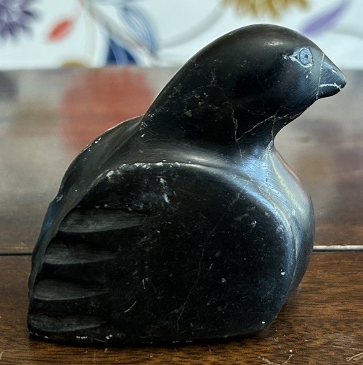 Inuit Eskimo Soapstone Carving of a Bird