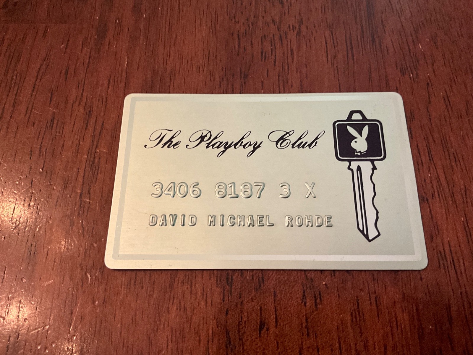 Vintage 1970’s Playboy Club Key Card Metal Card EUC