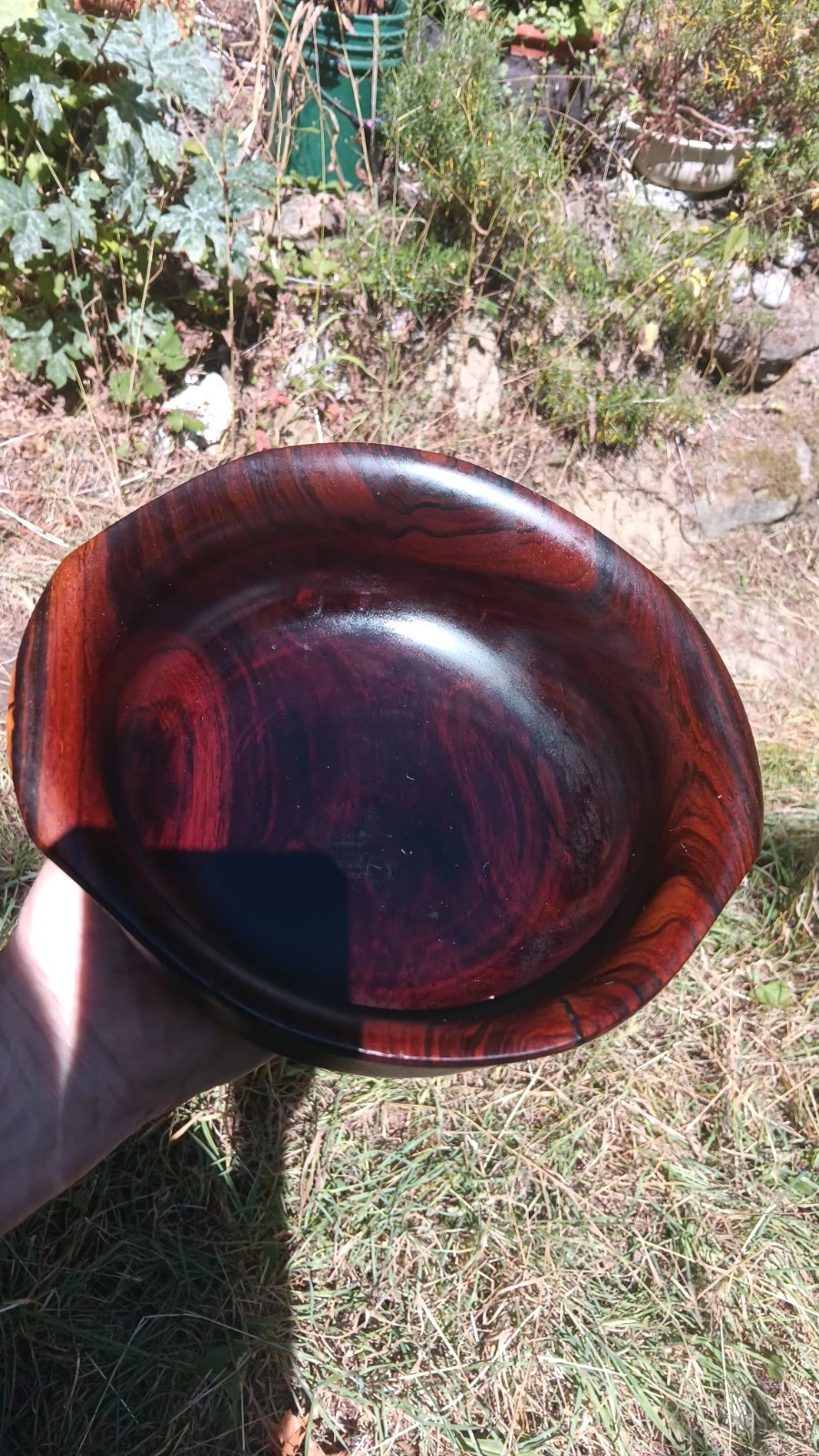 Vintage Hand Made Rosewood Bowl
