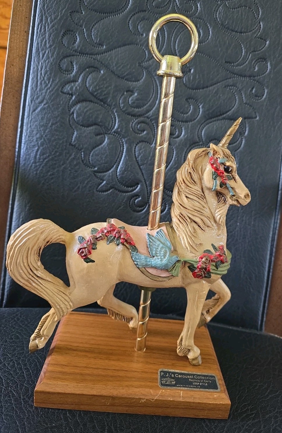 PJ'S CAROUSEL COLLECTION HORSE UNICORN BY MICHELLE PHELPS SIGNED 1985