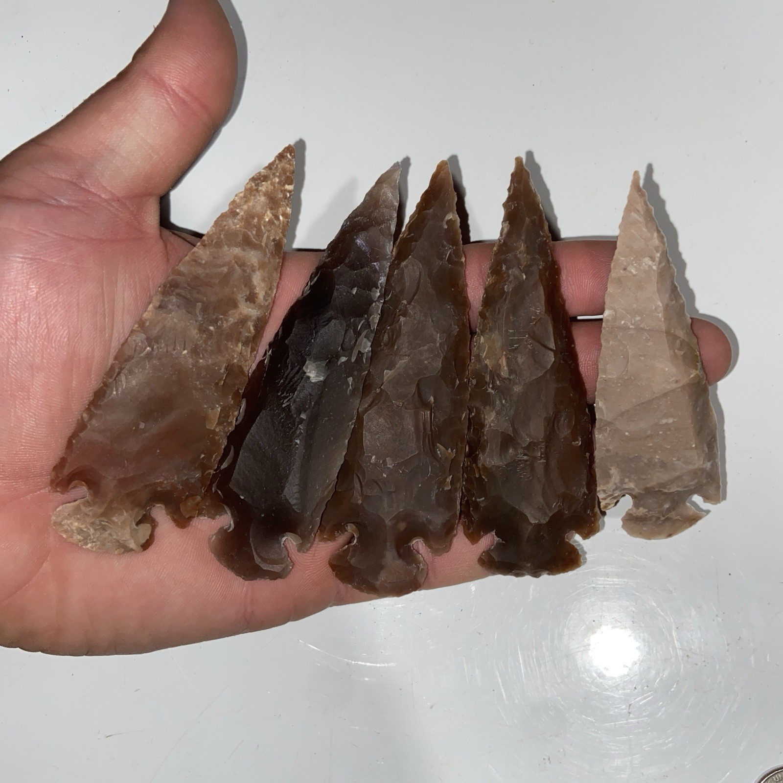 5 Pc Arrowhead Collection Unique Set 5.83 Oz