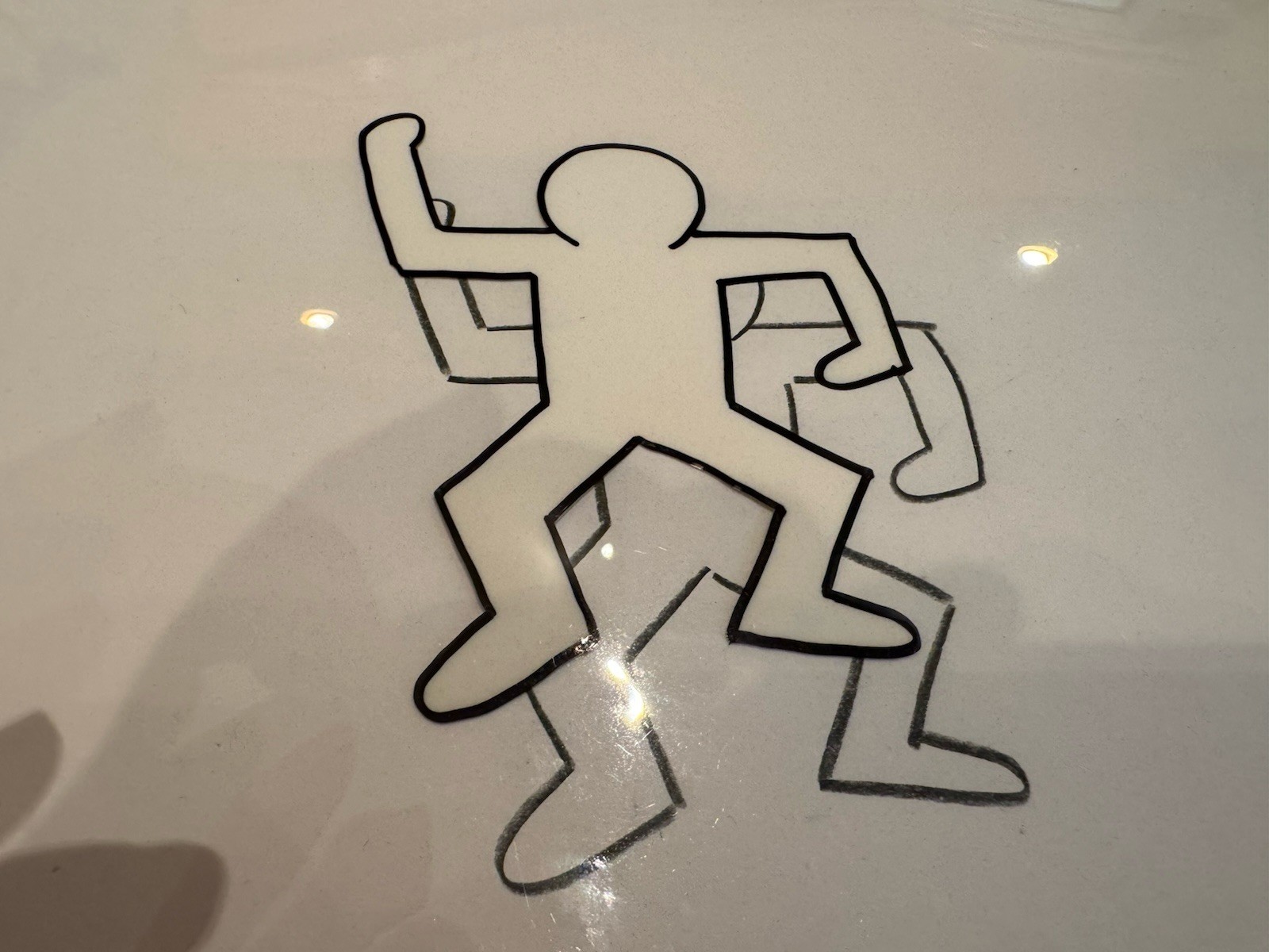 Keith Haring Original Cel With Certification Rare Huge Image With Drawing