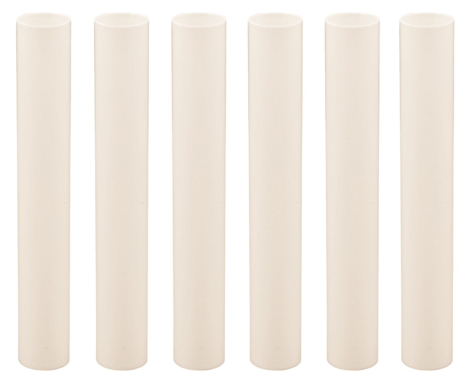 6 Inch Cream Plastic Candle Cover For Candelabra Base Lamp Sockets, 6 Pieces