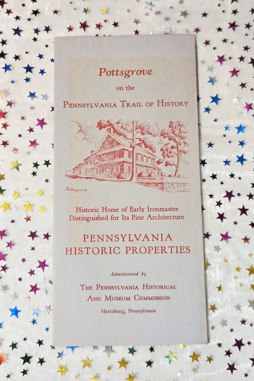 Vintage 1962 Pottsgrove PA Trail Of History Historic Properties Travel Flyer