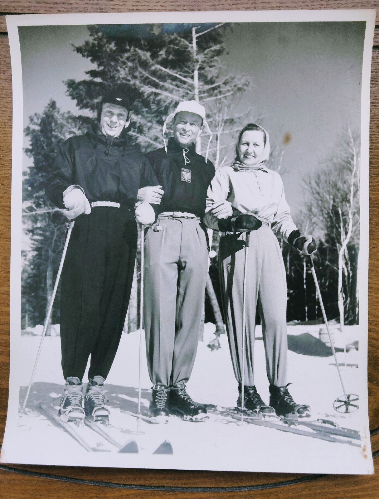 vintage b&w skiing photograph Mittersill Club by D.B Grundy 1942 Franconia NH
