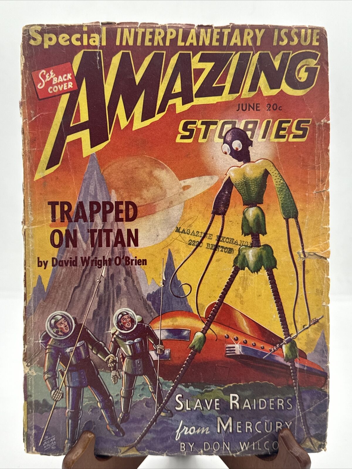 Amazing Stories Pulp Vol. 14 #6 June 1940 Rare Pulp Magazine Vintage