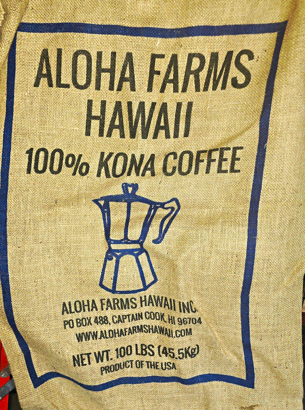 Four Large Original Burlap Bags from actual coffee growers in %⁷ù