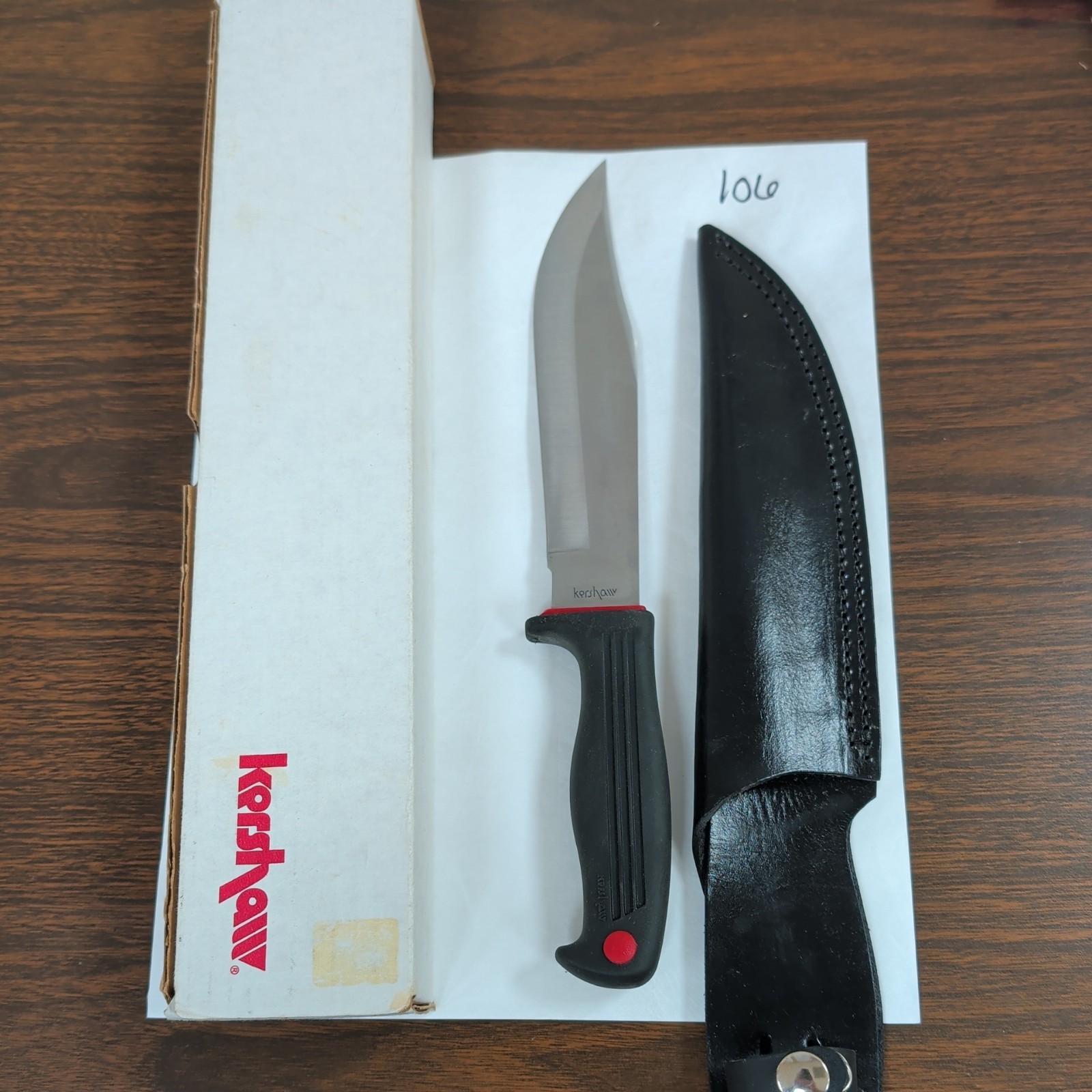 NOS Kershaw Bowie Hunter Model 1015 Fixed Blade Knife KAI Made In Japan NOS Kershaw Bowie Hunter Model 1015 Fixed Blade Knife KAI Made In Japan