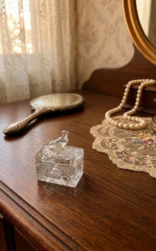 Vintage C.1970s-80s Hofbauer Byrdes West Germany Lead Crystal Trinket Box Lidded Vintage C.1970s-80s Hofbauer Byrdes West Germany Lead Crystal Trinket Box Lidded
