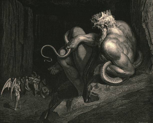 There Minos stands grinning ghastly feature he of all who enter st- Old Photo