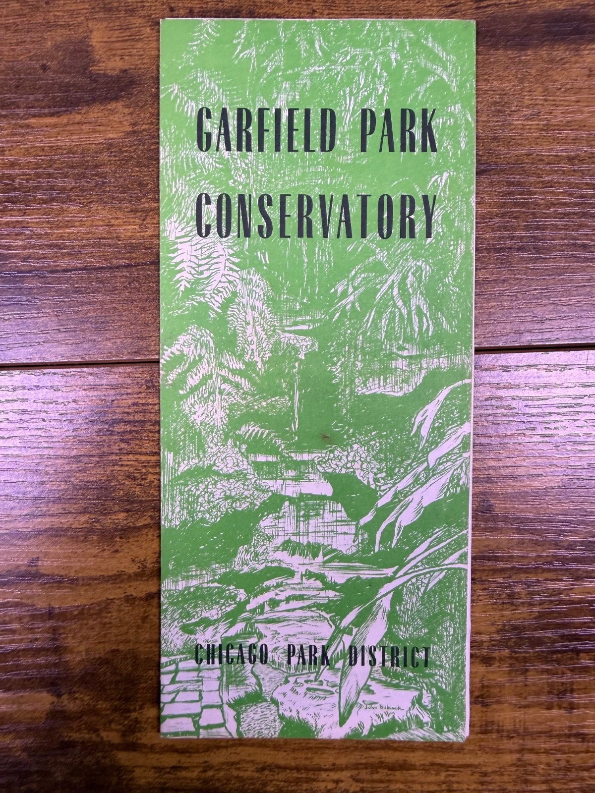 Garfield Park Conservatory Chicago Park District Travel Brochure Foldout Pamphle