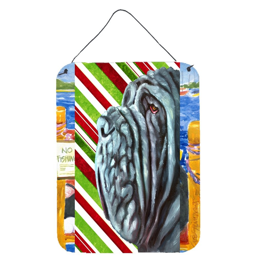 Caroline's Treasures LH9589DS1216 Neapolitan Mastiff Candy Cane 12x16 Wall