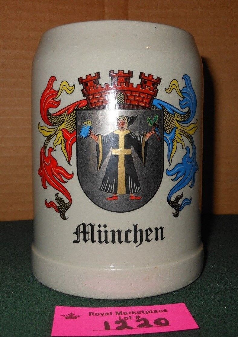 Vintage Munchen W Germany Beer Stein Mug
