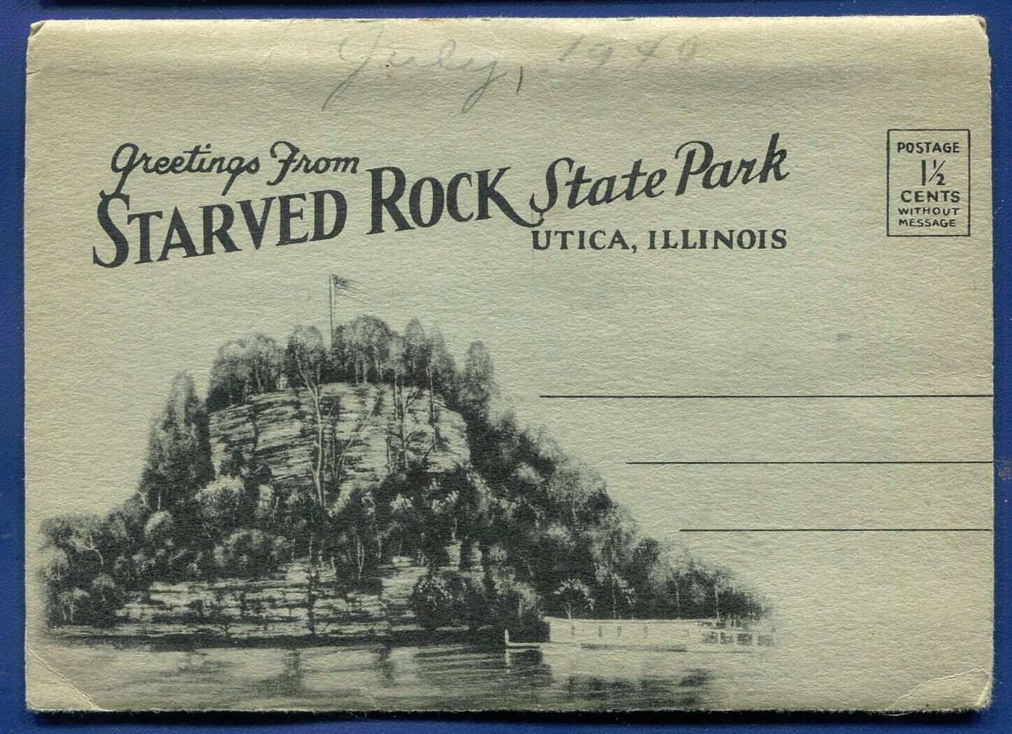 Starved Rock State Park Utica ILLinois il Postcard Folder PF564