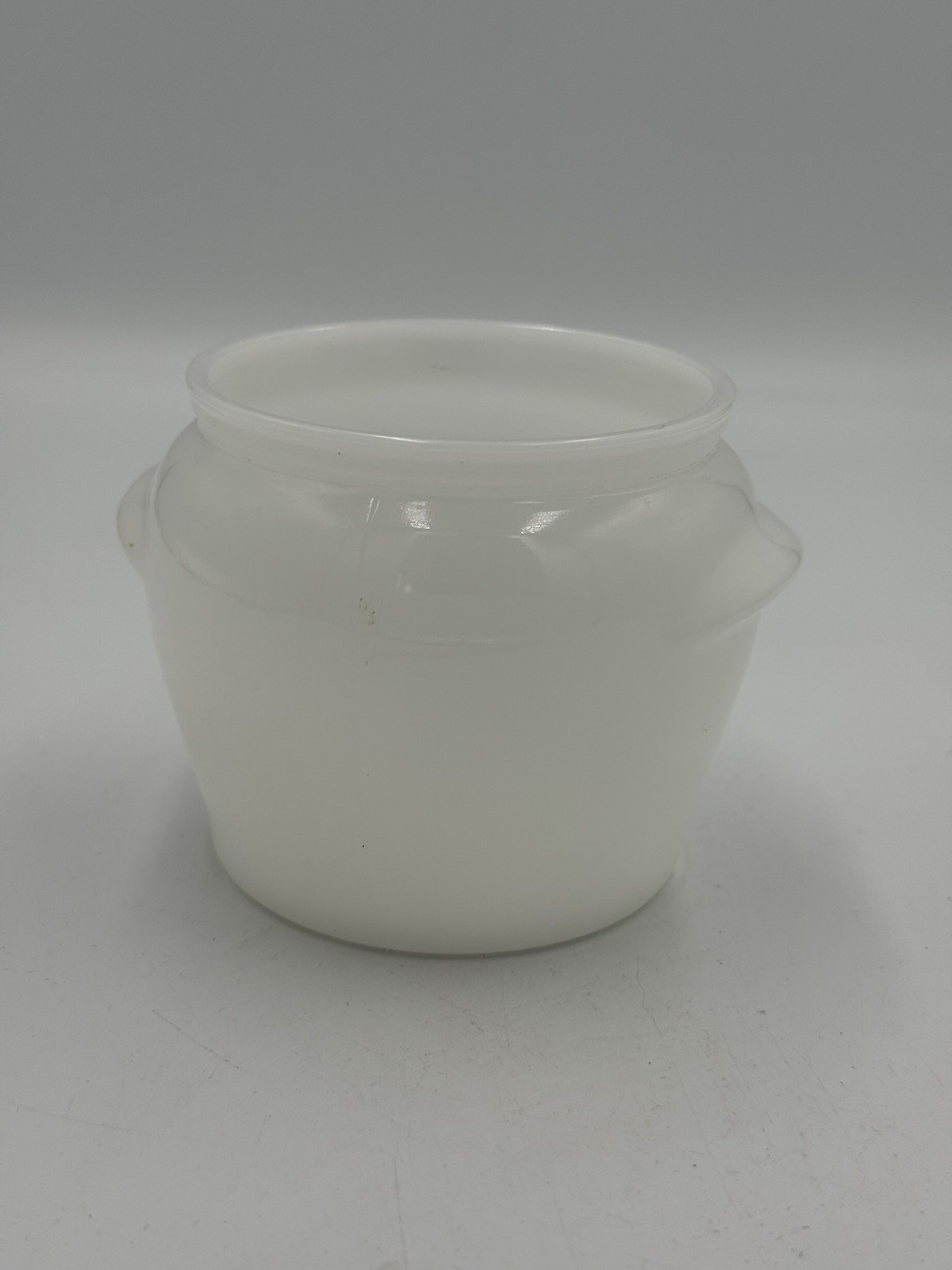 Vtg Glasbake Honey Whip Jar No Lid White