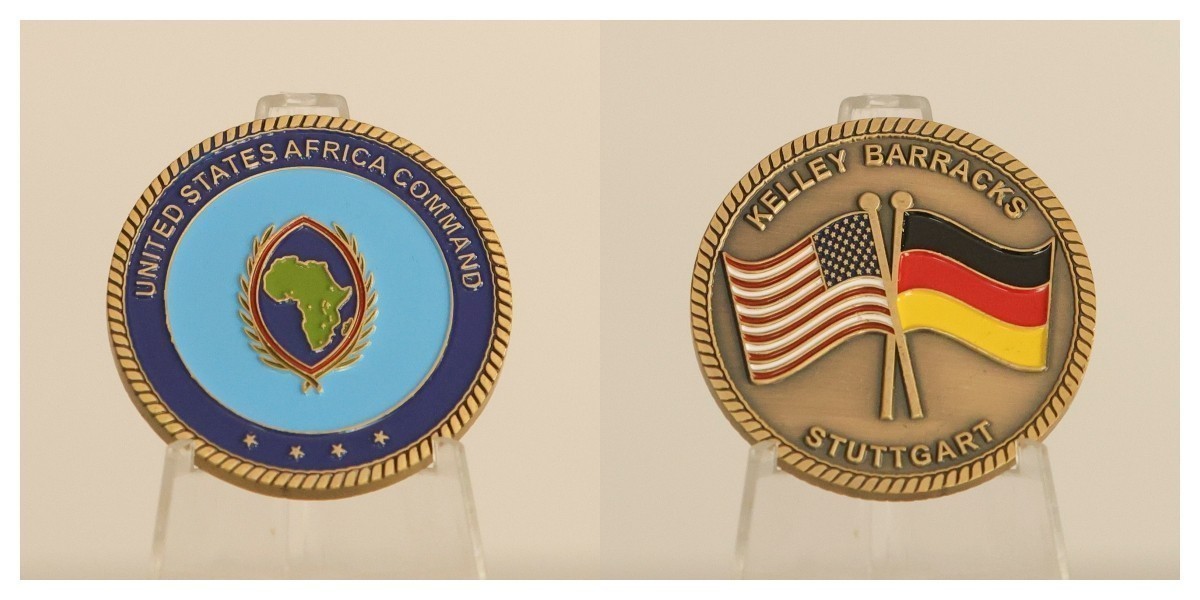 US Africa Command Kelley Barracks Stuttgart Challenge Coin  4#F