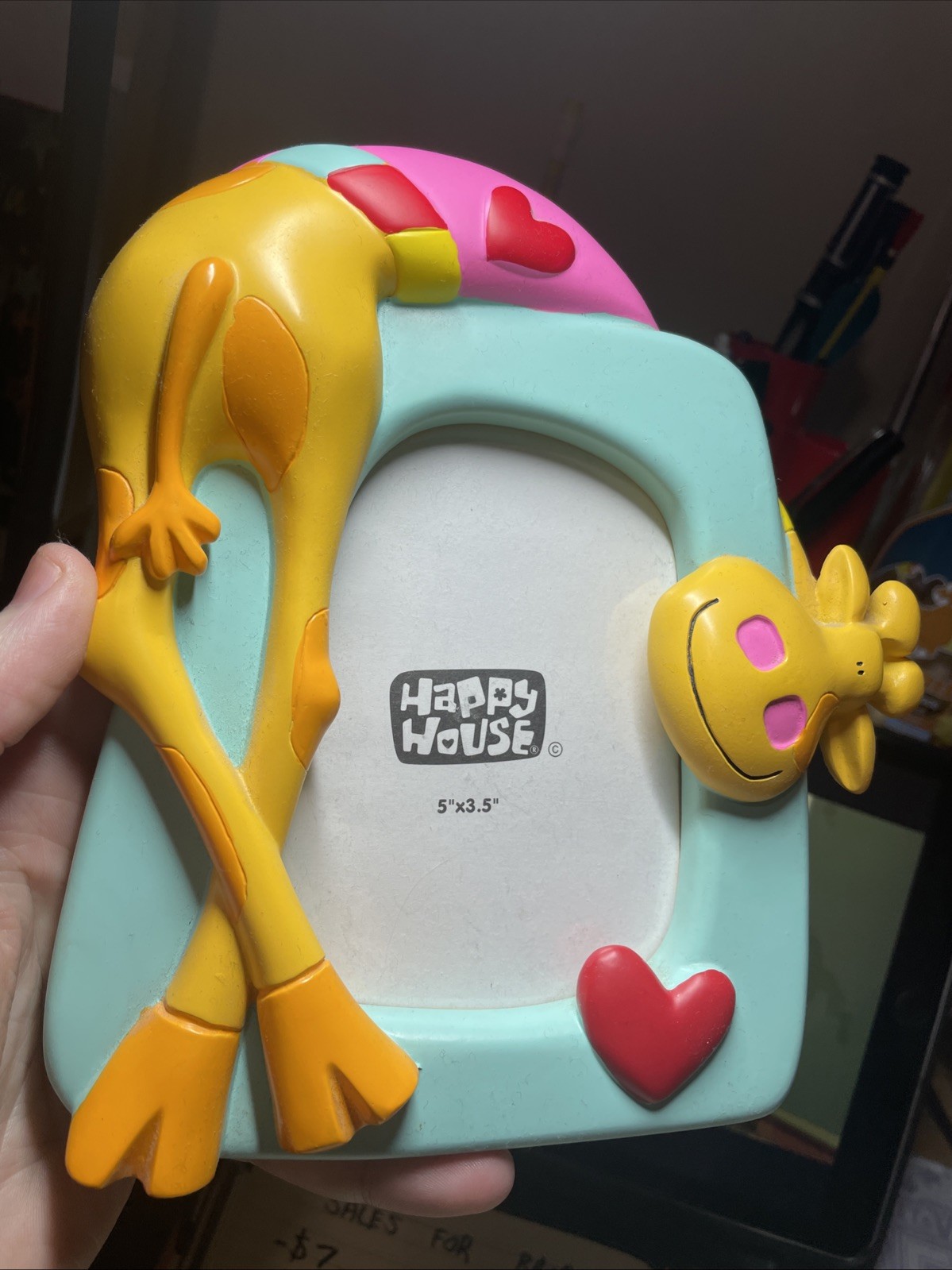 Vintage Little Giraffe Frame~Happy House 2001, Mint Condition, 5-3.5 Size, Rare