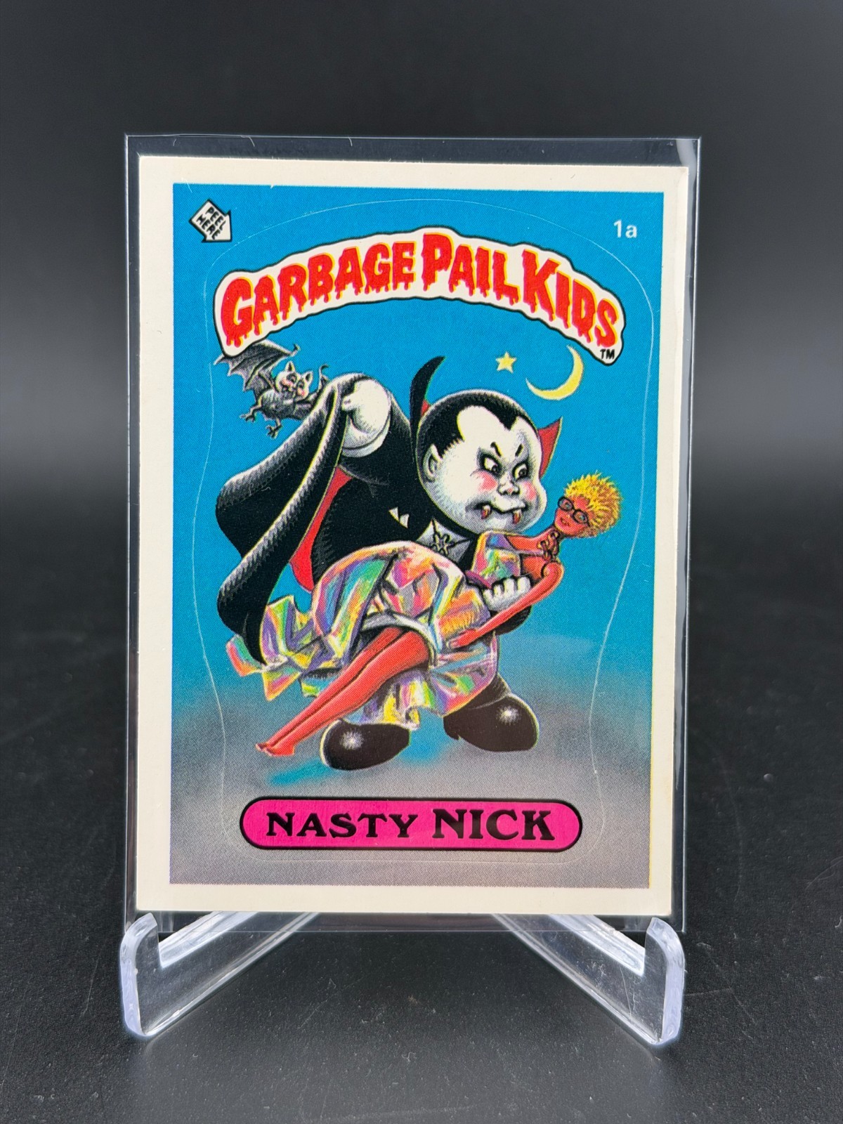 Topps 1985 Garbage Pail Kids Series 1 Base Card #1a Nasty Nick