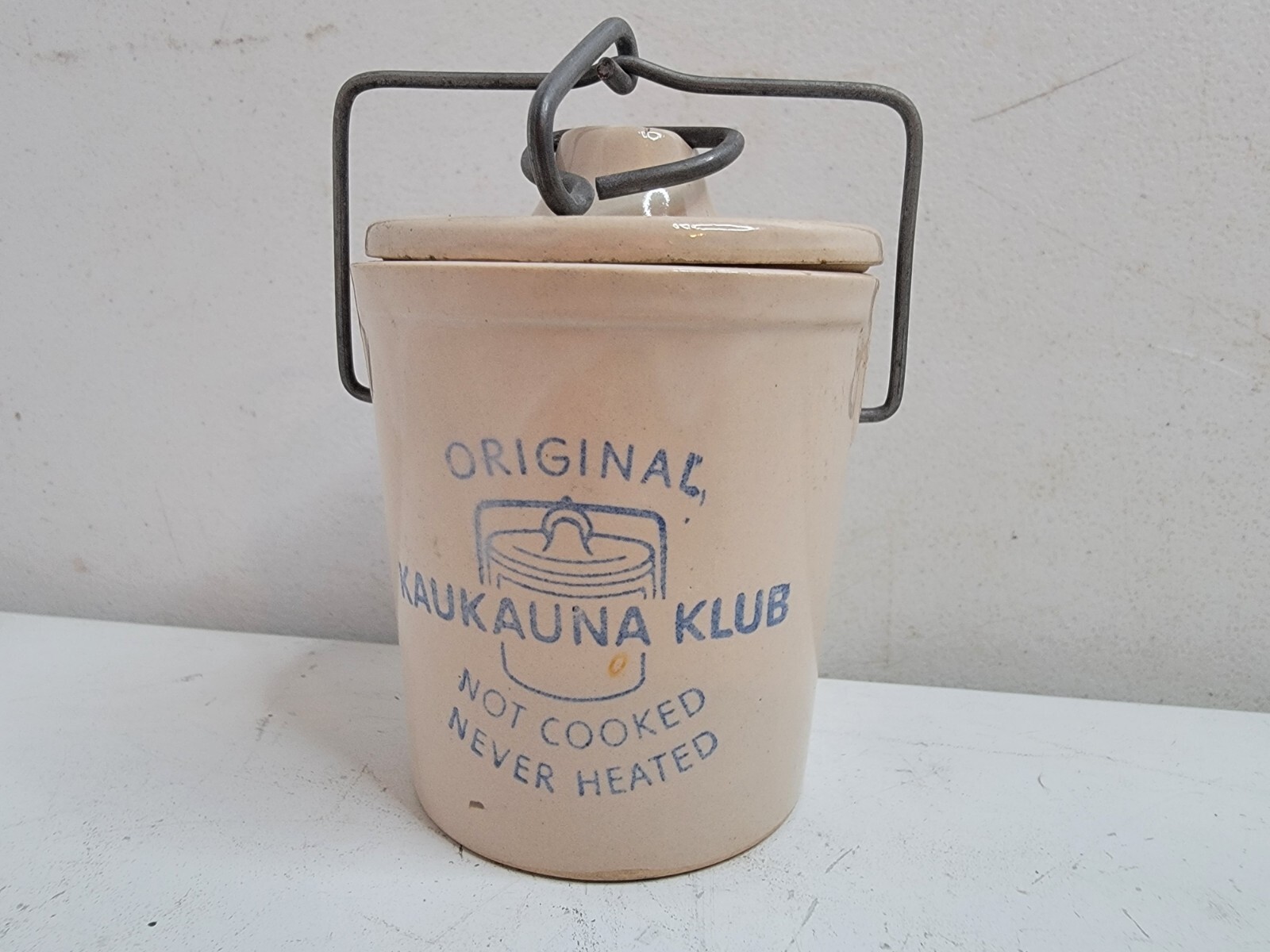 Kaukauna Klub Original Stoneware Cheese Crock 4\