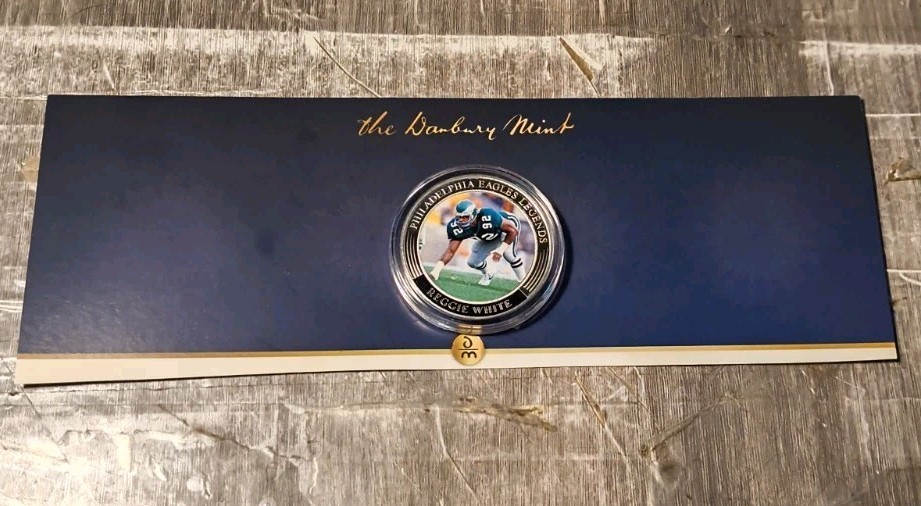 DANBURY MINT PHILADELPHIA EAGLES LEGENDS REGGIE WHITE COIN 2026