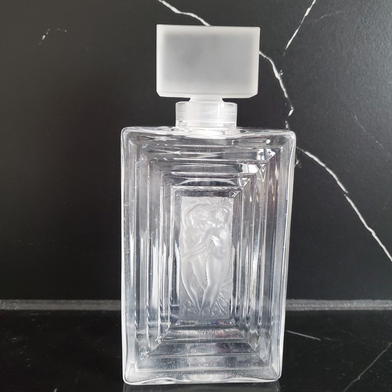 Vintage Lalique Nudes Duncan Bottle H 8\