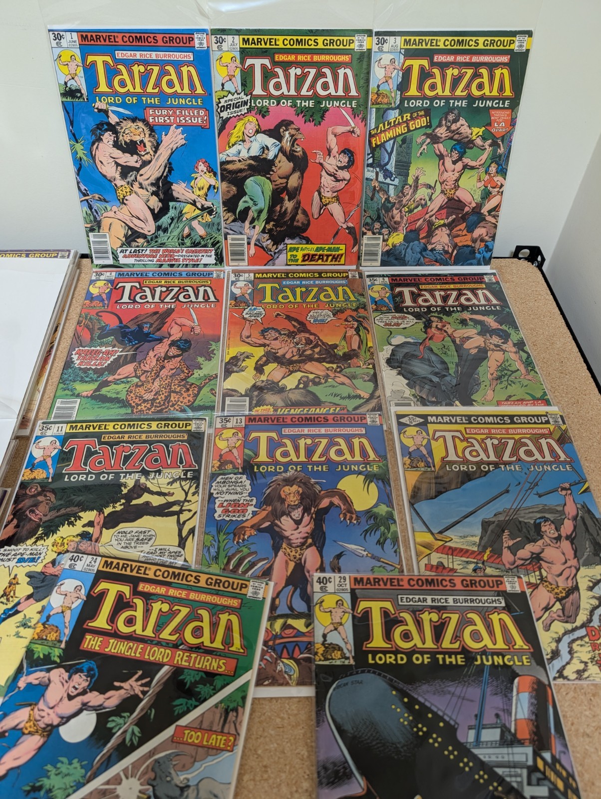 Tarzan Lord of the Jungle  #1 2 3 4 5 6 + Others  1977 Marvel Comics Lot Of 12 