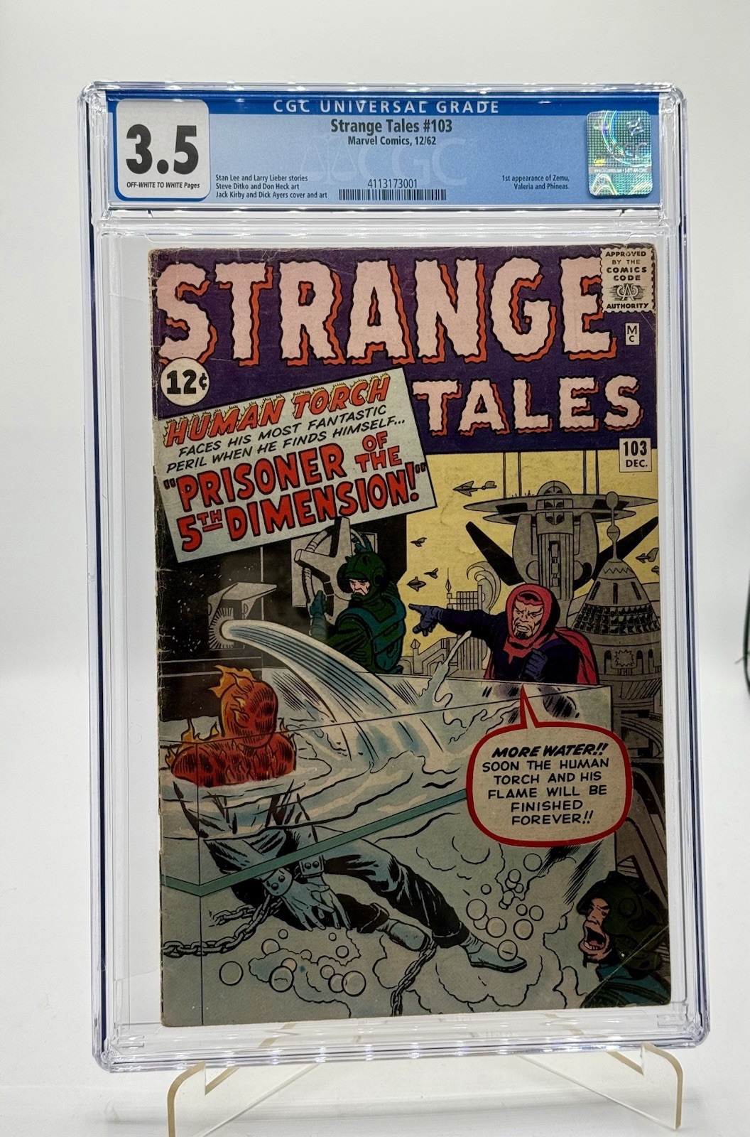 Strange Tales #103 (1962) CGC 3.5 OW/W –1st Zemu, Valeria & Phineas – Marvel Key