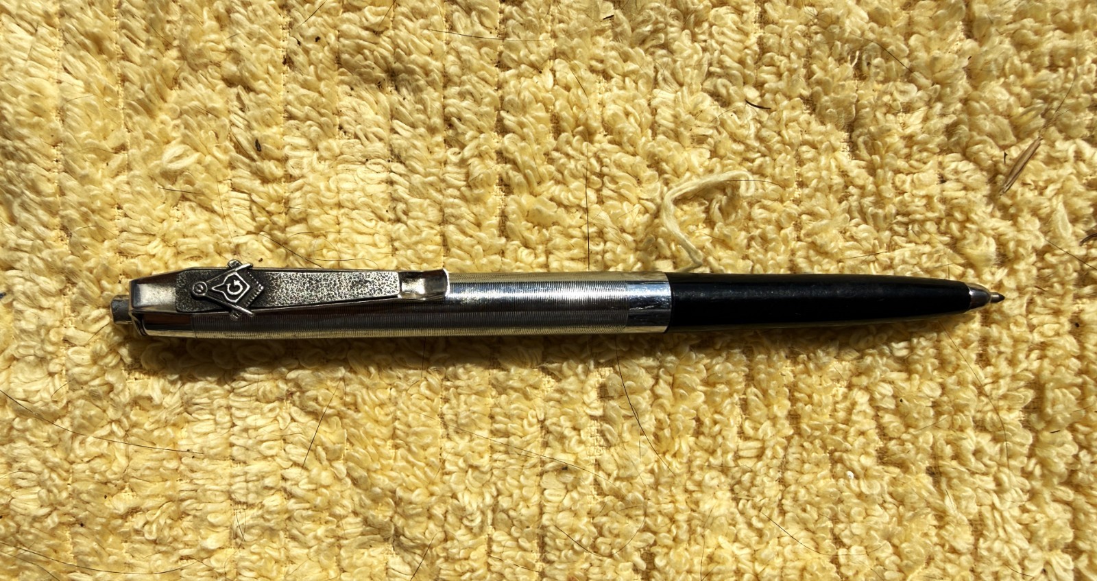 VTG C1960S/70S BALLPOINT PEN MASON MASONIC LOGO POCKET CLIP