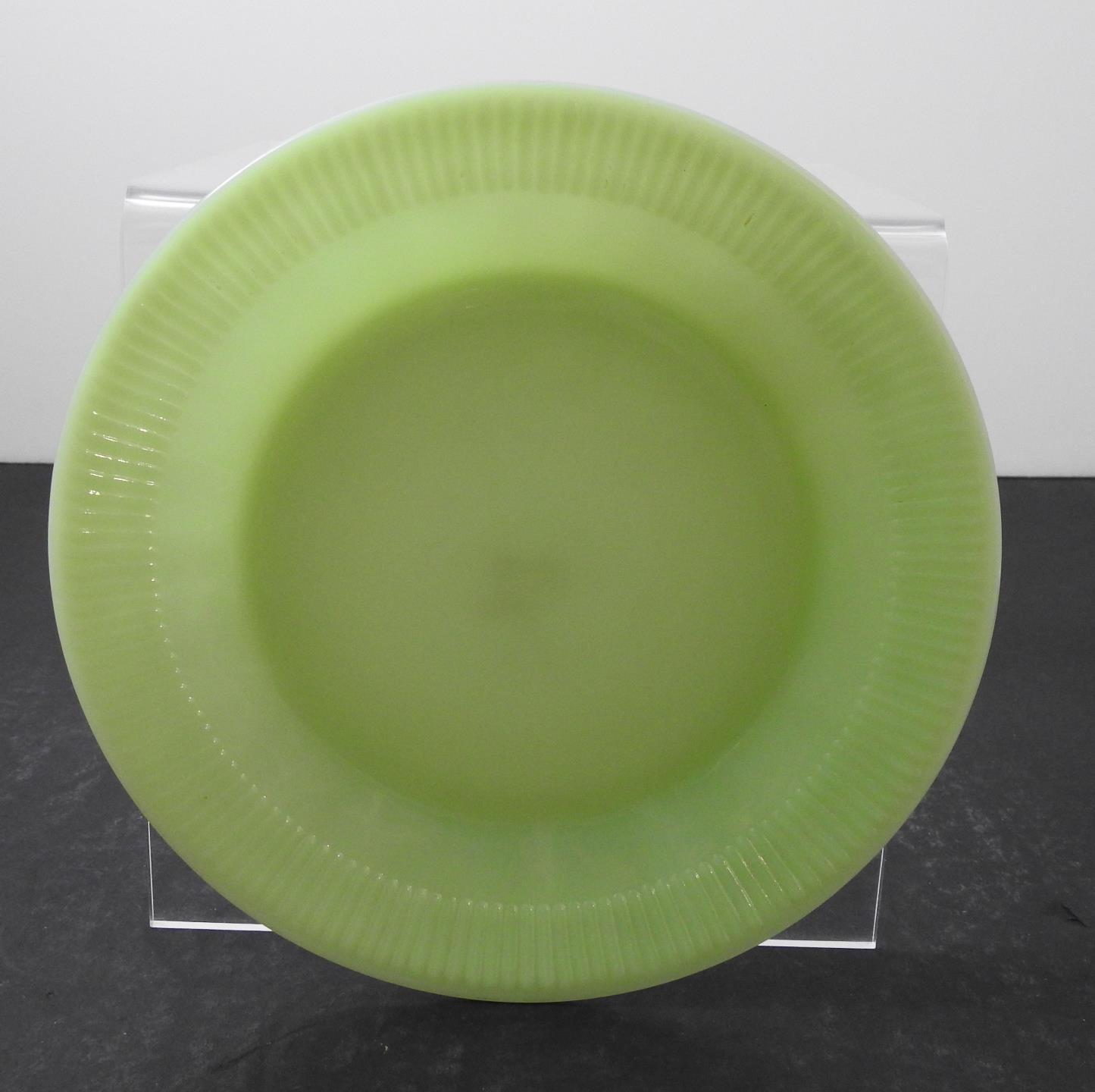 Vintage Anchor Hocking Fire King Jane Ray Jadeite Plate c1945-63 9 1/8\