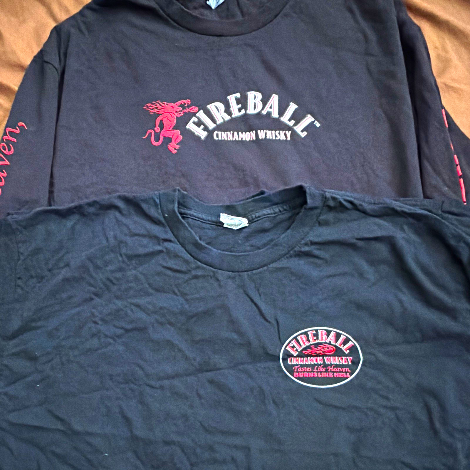 3 Fireball Cinnamon Whisky Black Distillery t Shirt Red/White XL