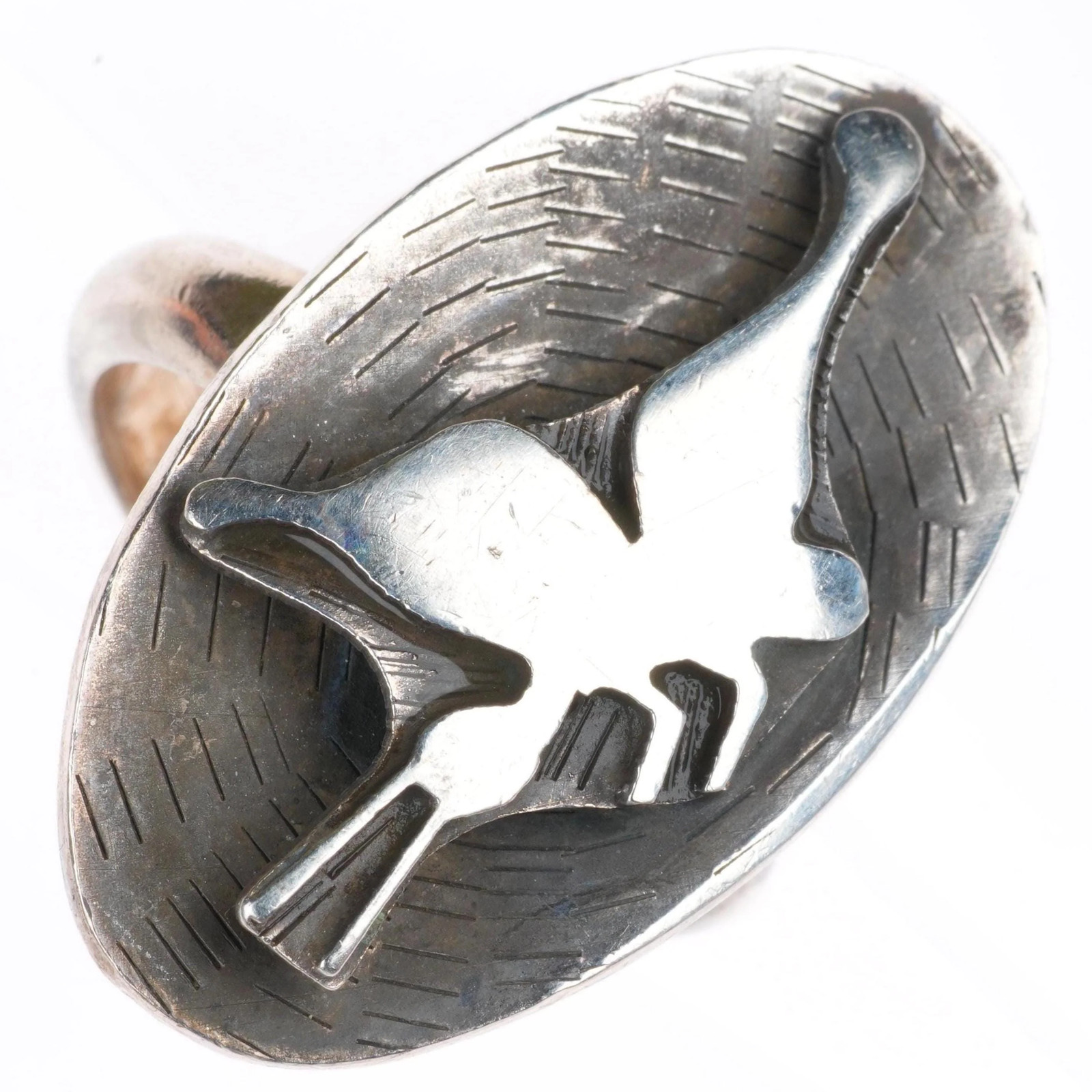 sz8.75 Vintage 1976 Hopi Modernist sterling silver butterfly ring sz8.75 Vintage 1976 Hopi Modernist sterling silver butterfly ring