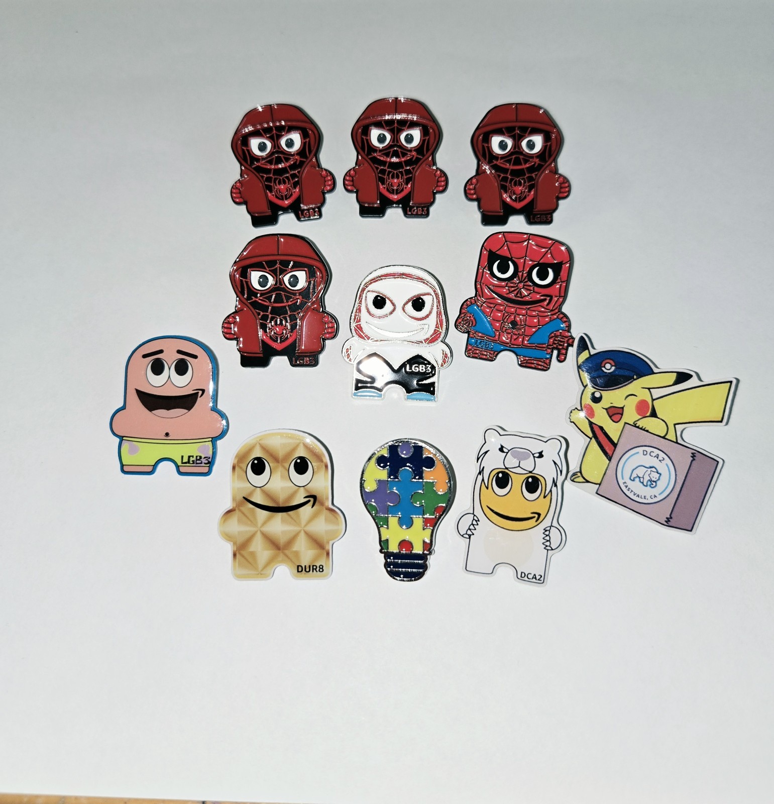 Amazon Spiderman Peccy Pin + Rare Employee Event Swag Enamel Pins NEW