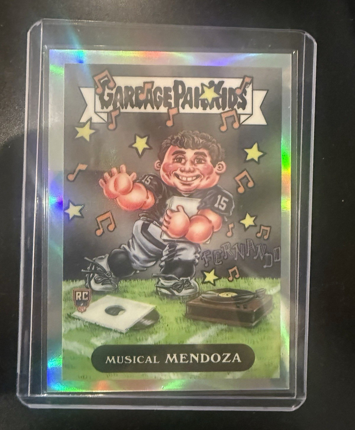 Topps 2016 Garbage Pail Kids Musical Mendoza Fernando Mendoza NFLG-FM Card