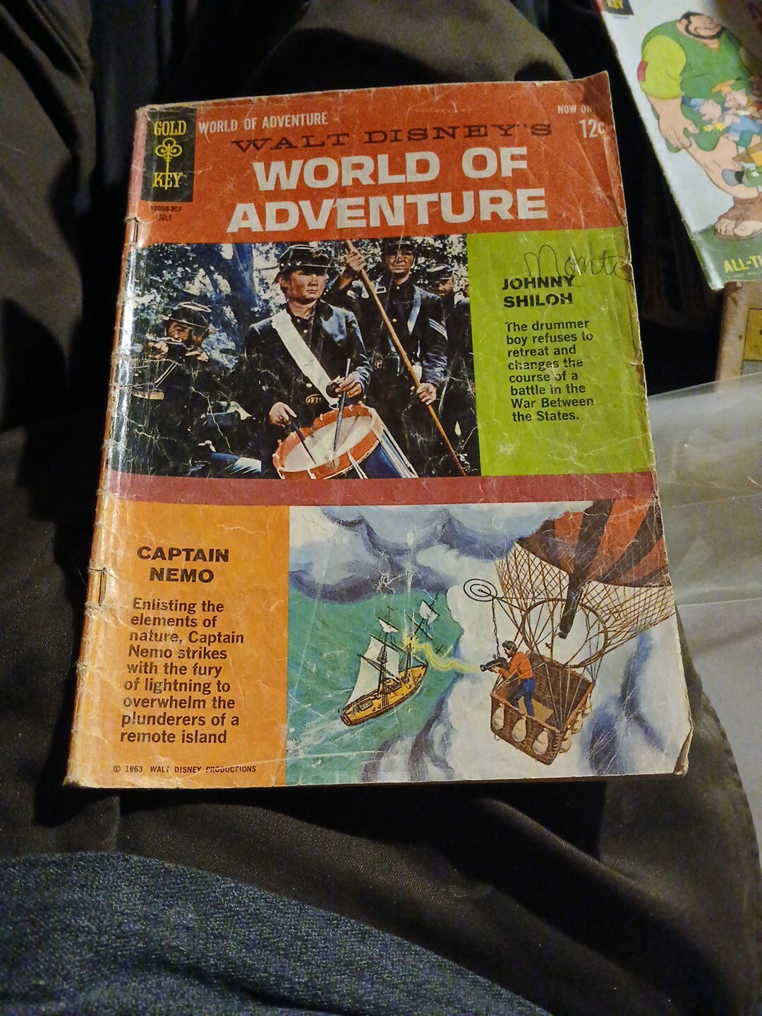 Walt Disney\'s World of Adventure #2 Gold Key 1963- Captain Nemo- Johnny Shiloh