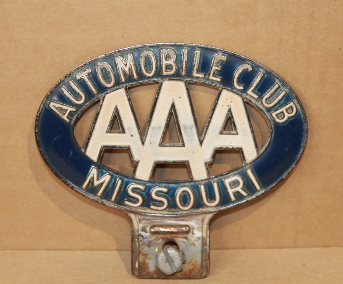 Vintage AAA Automobile Club Missouri License Plate Topper