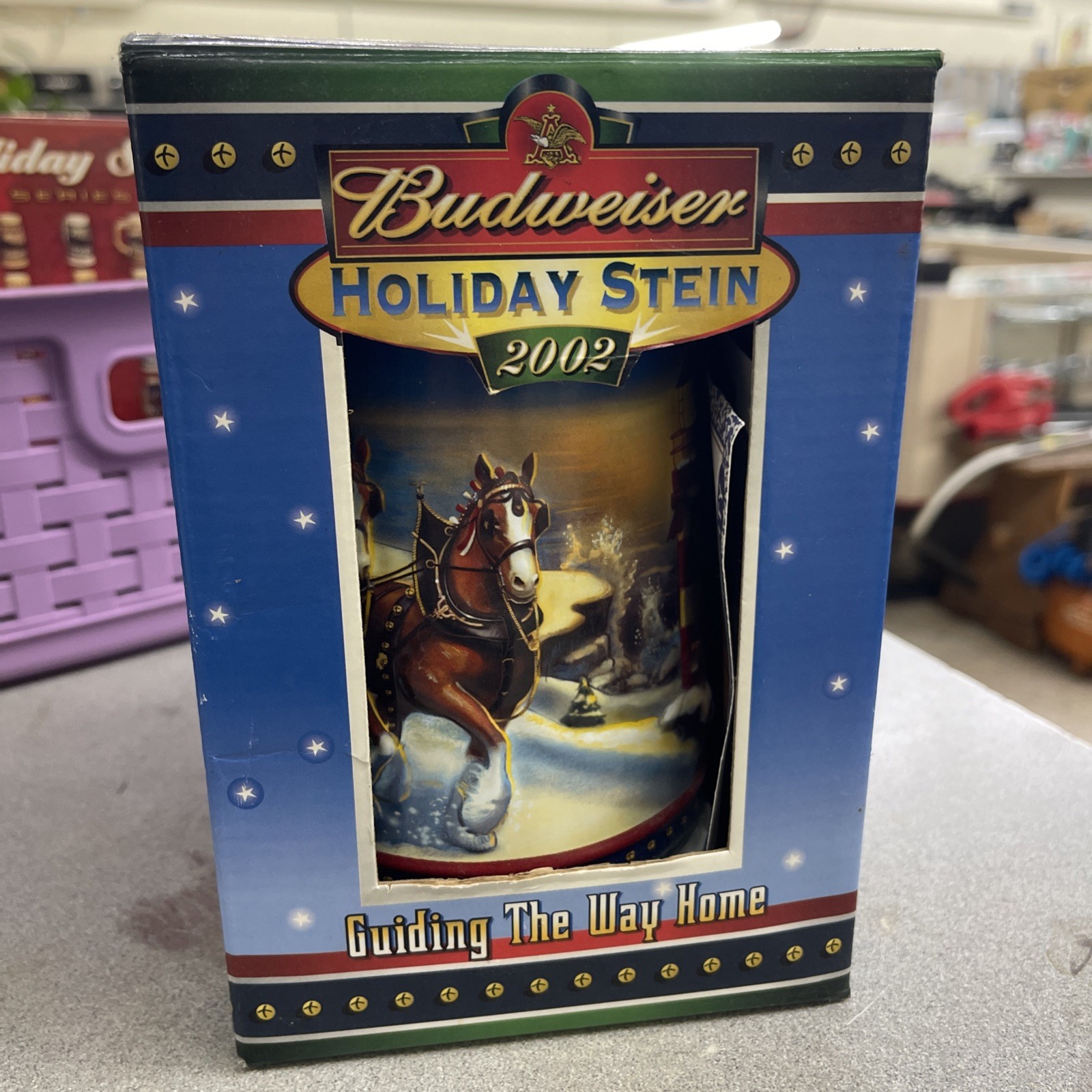 Budweiser 2002 Holiday Beer Stein, \