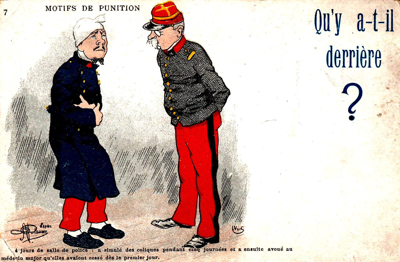 Postcard CPA 1900 - French soldiers advertising a cleaning company in Lille Postcard CPA 1900 - French soldiers advertising a cleaning company in Lille