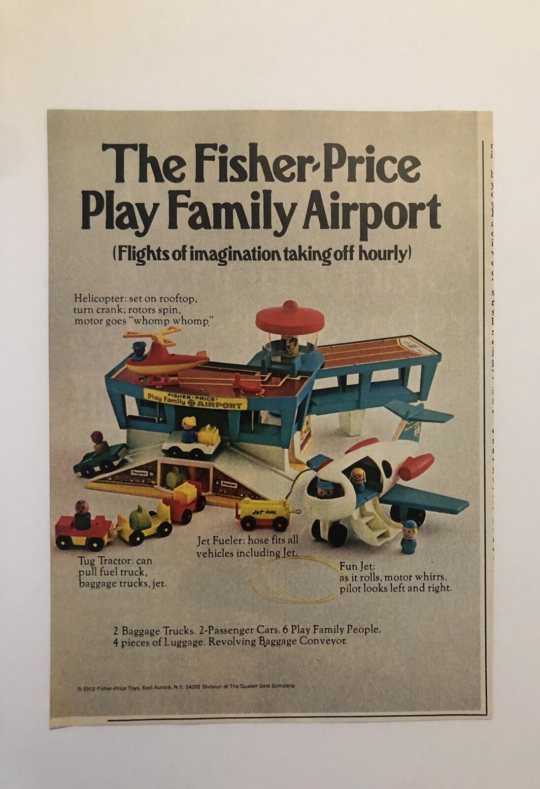 1970’s Fisher-Price Play Family Airport Toys Magazine Ad