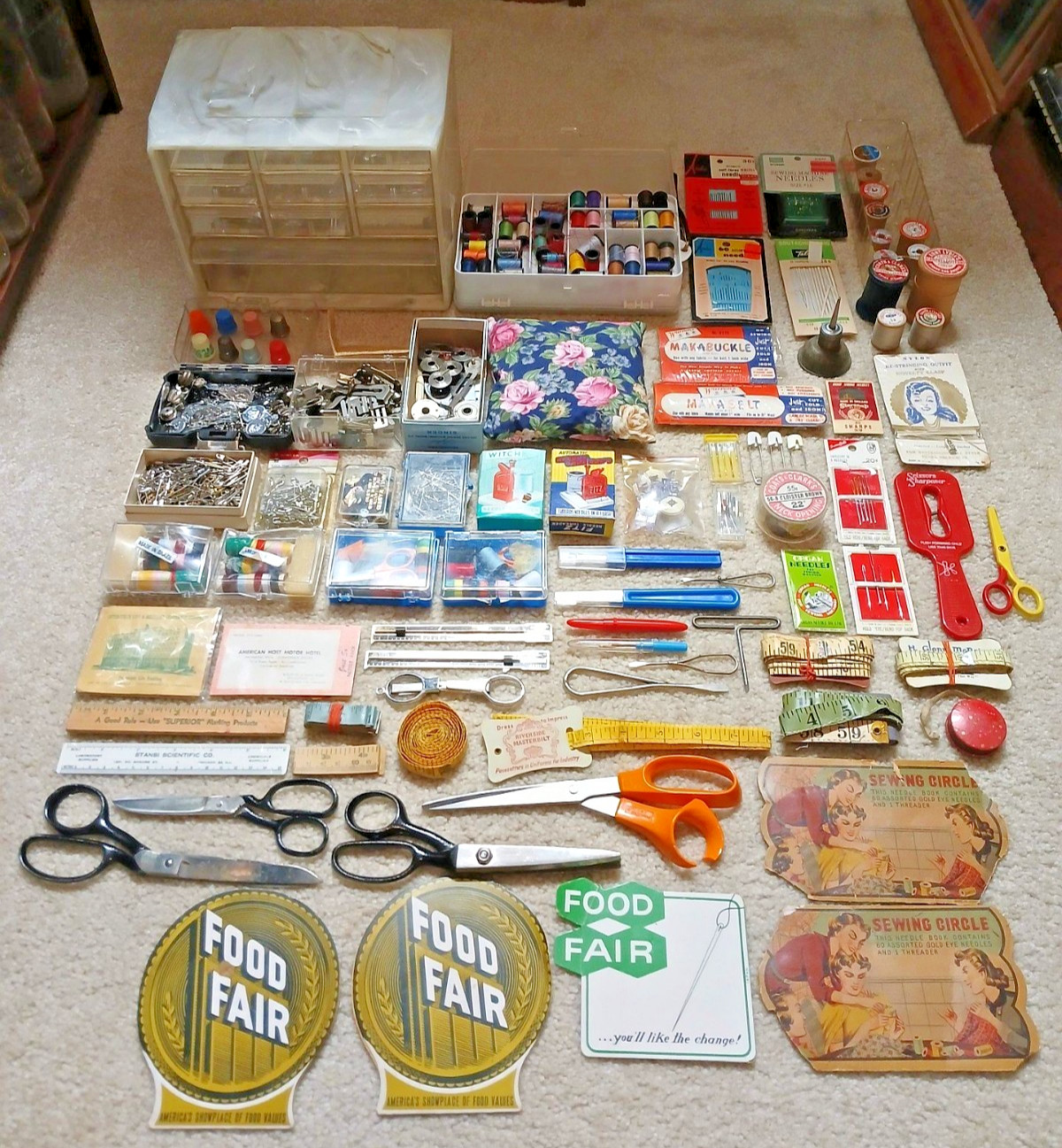Very Large Lot of Various Sewing Supplies and Accessories - SEE PHOTOS