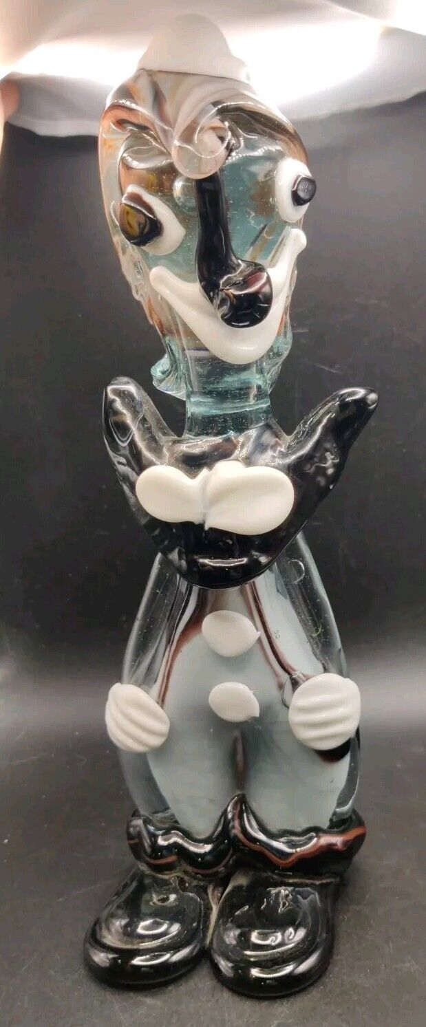 VTG Art Glass Clown Made In Mexico