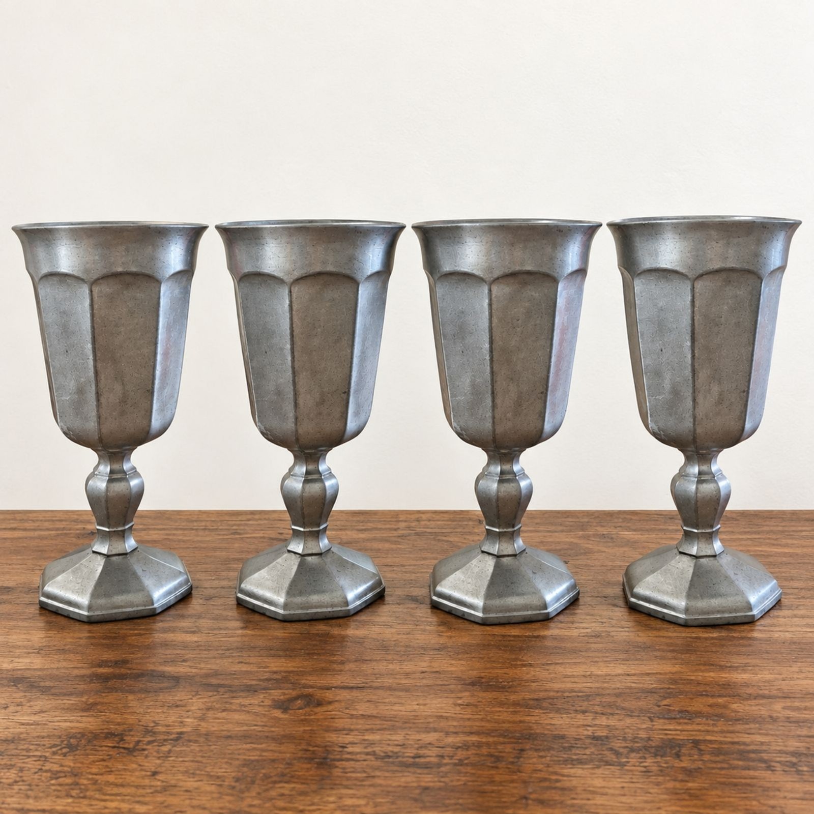 Gorham PH24 Pewter Goblets Set of 4 Vintage 6.5\