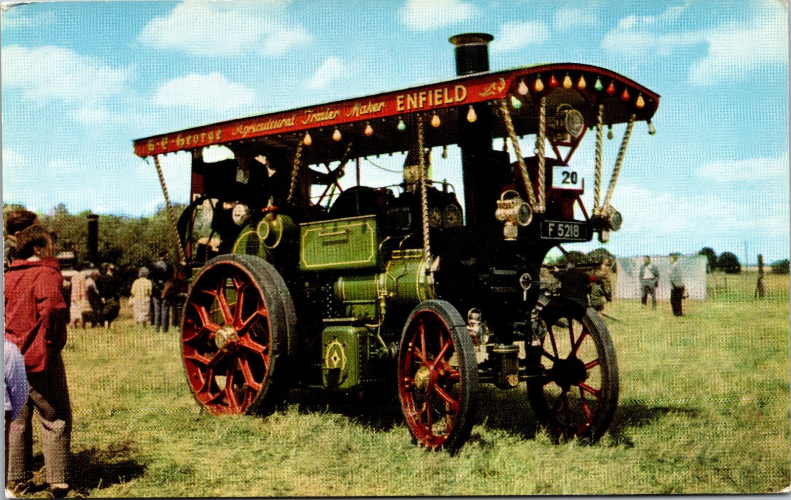 Aveling and Porter Showman\'s Tractor No. 7612 Chrome Postcard