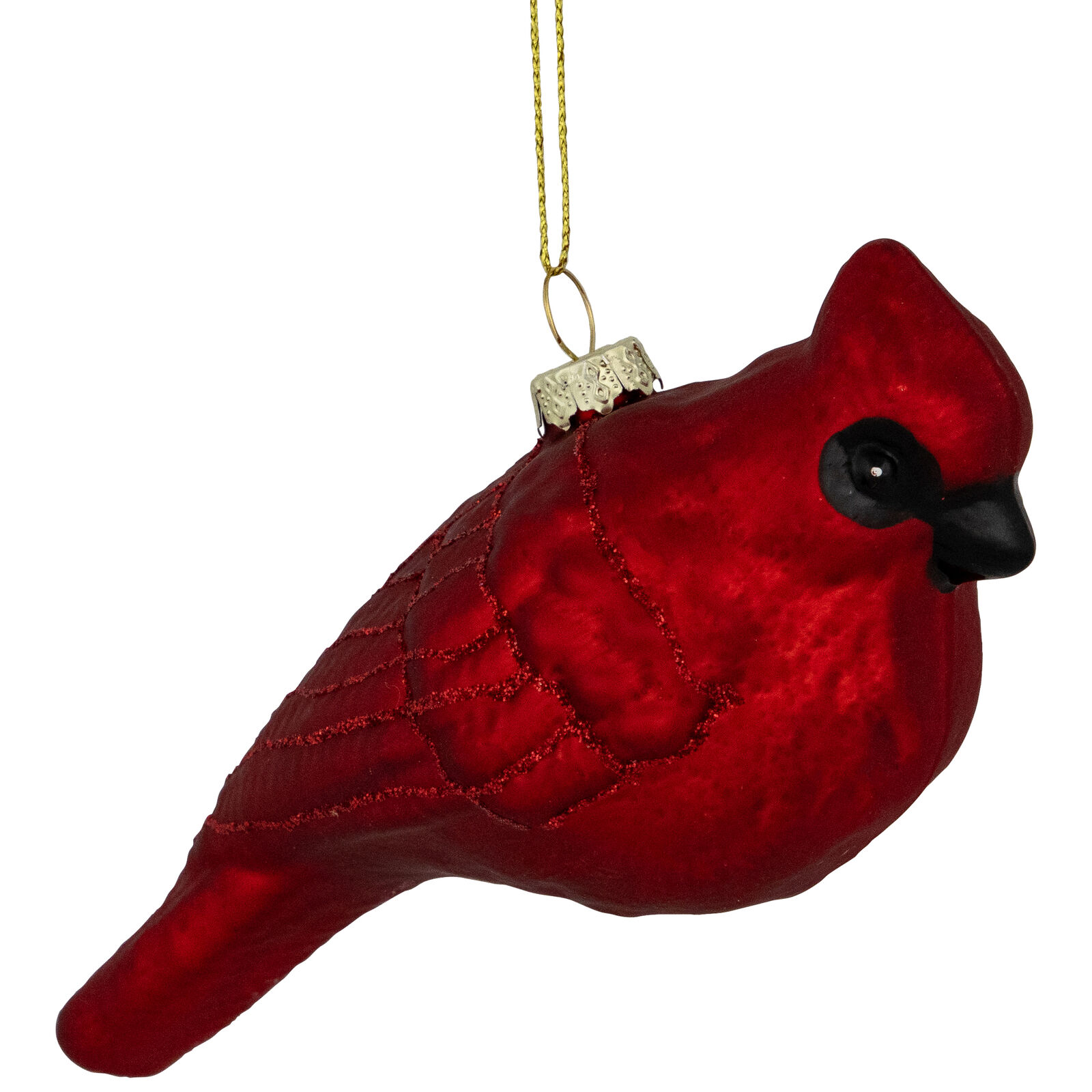 Northlight 5.5-Inch Shiny Red Cardinal Hanging Glass Christmas Ornament