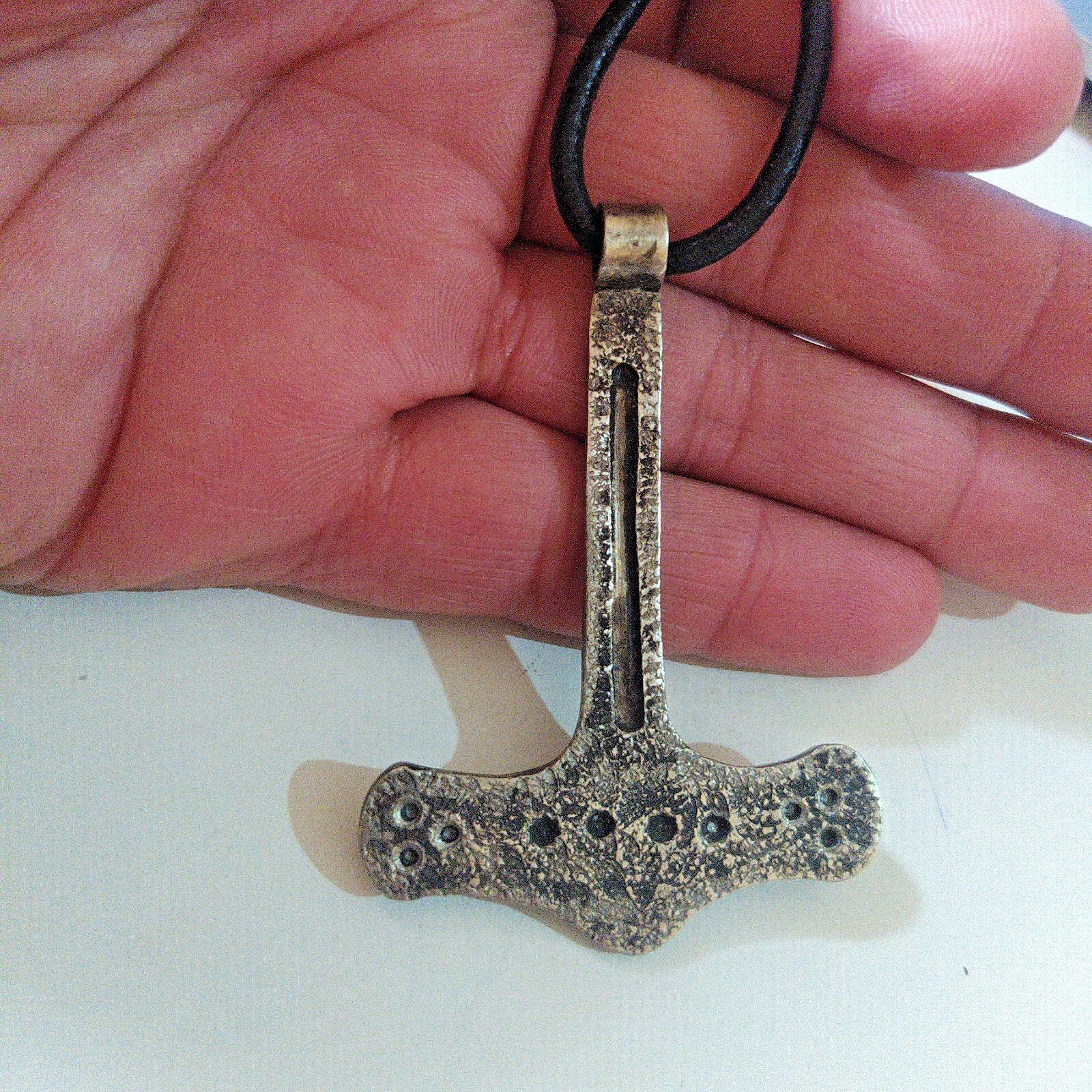 Ancient Antique Viking Thor's Hammer  Silver Amulet Talisman Scandinavian Nordic