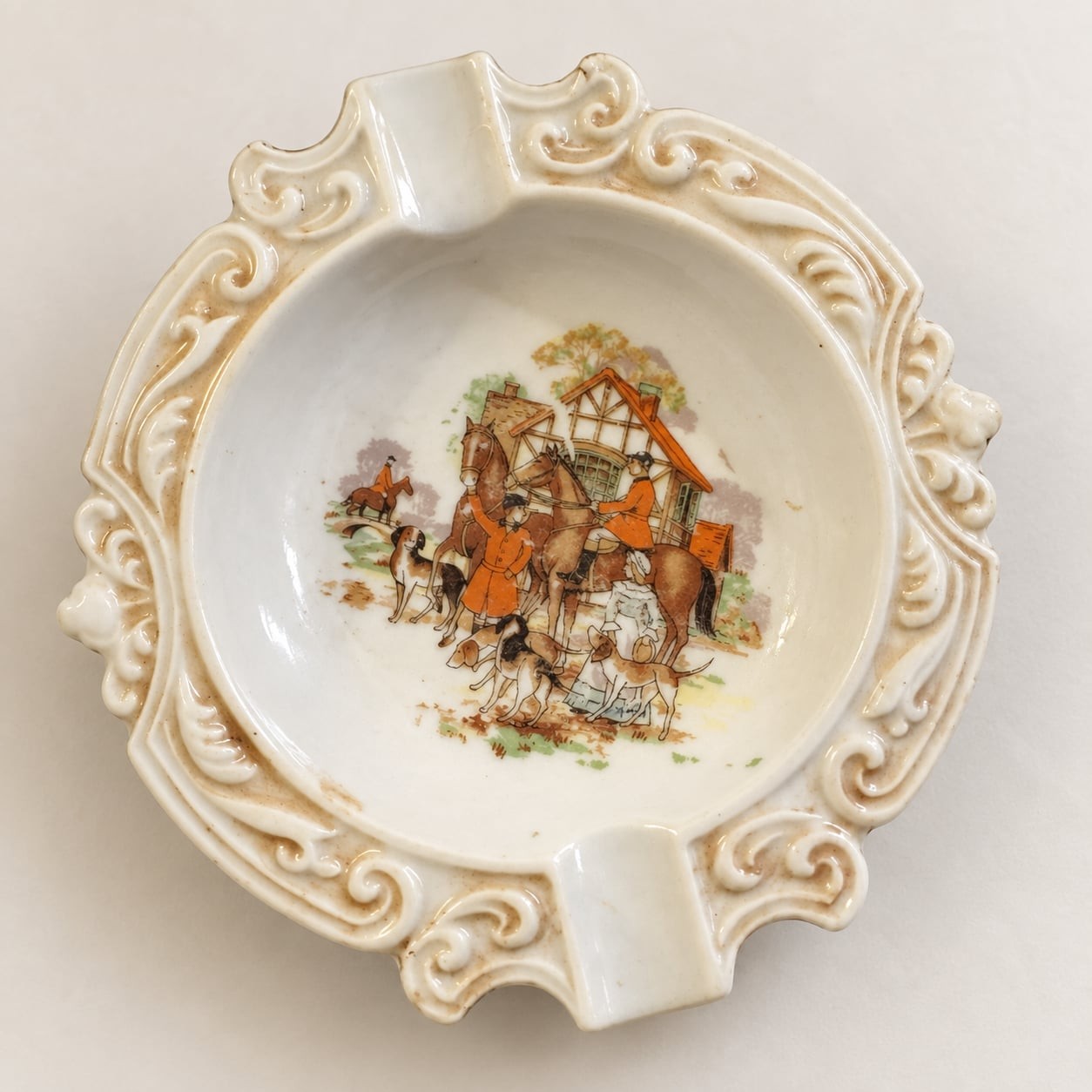 Vintage  Japanese ceramic ashtray